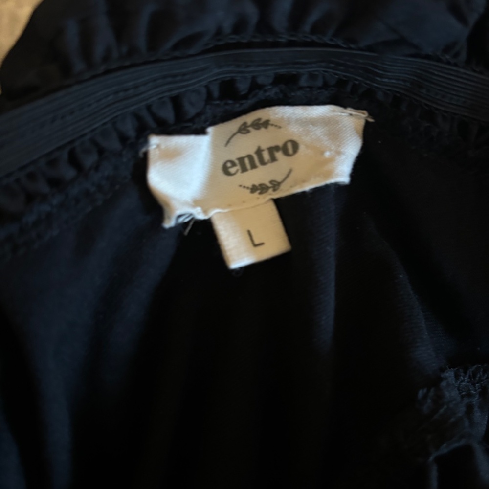 Black Ruffle Top - Picture 3 of 3